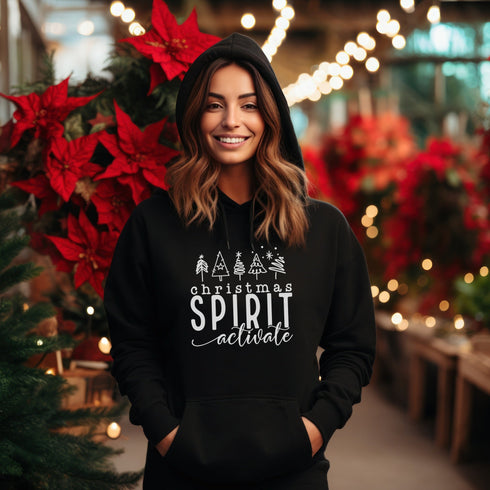 C & Win Sports Christmas Spirit Activate Hoodie Black / S - C & Win Sports